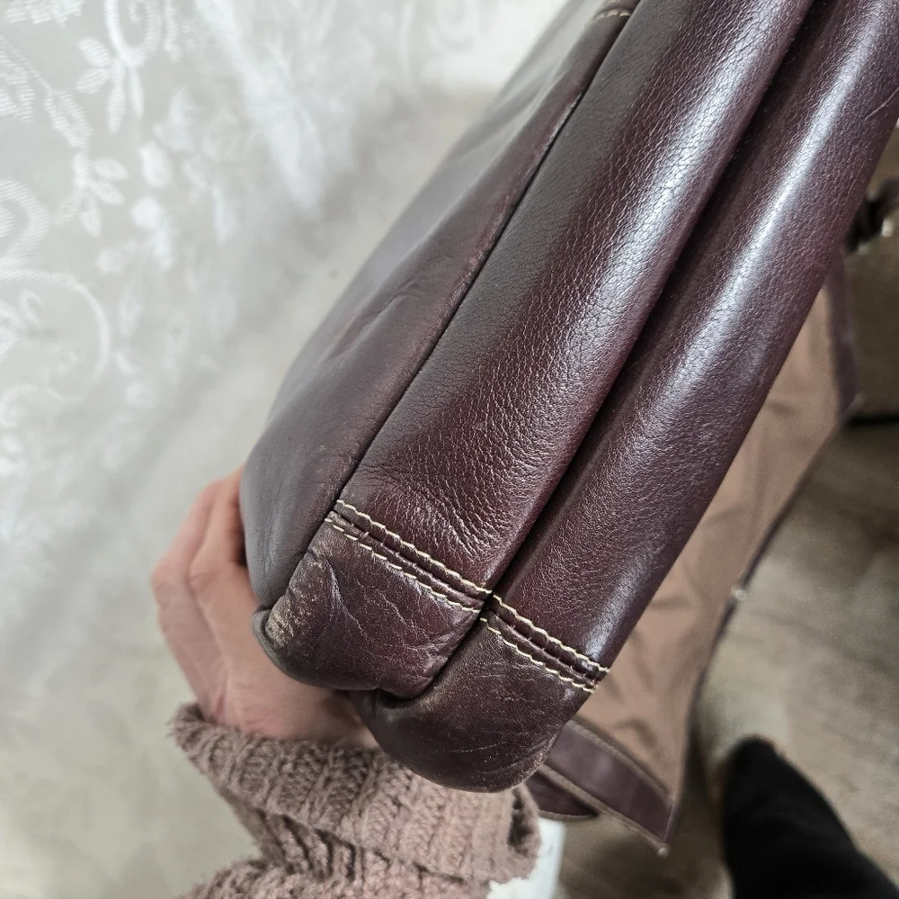 Latico Dark Brown Leather Messenger Bag